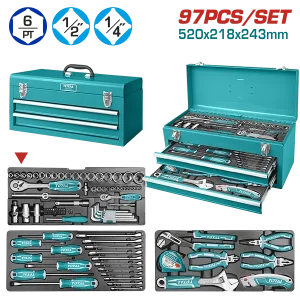 Juego de caja de herramientas de 97 piezas