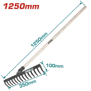 Rastrillo de grava con mango