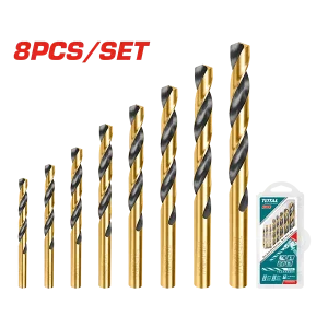 Juego de brocas helicoidales HSS de 8 piezas