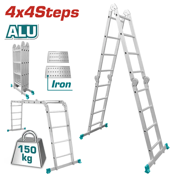Escalera de aluminio multiusos
