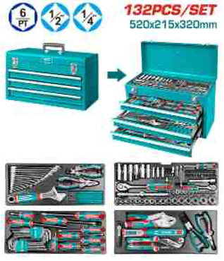 Juego De Herramientas Manuales Y Mecánicas 132 Pza