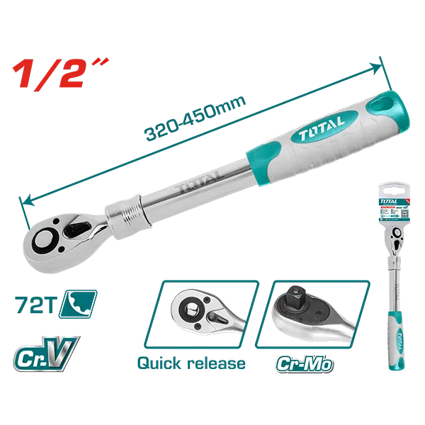 Llave de trinquete extensible de 1/2\"