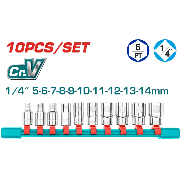 Juego de 10 vasos de 1/4\"