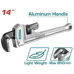 Llave de tubo con mango de aluminio