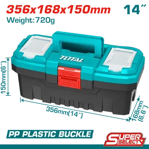 Caja de herramientas de plástico de 14″